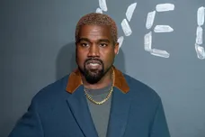 : Kanye West attends the the Versace fall 2019 fashion show at the American Stock Exchange Building in lower Manhattan on December 02, 2018 in New York City