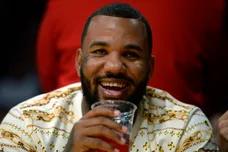 Rapper The Game Attends Portland Trail Blazers v Los Angeles Lakers Pre-season Basketball Game