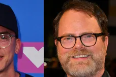 Collage of Logic &amp; Rainn Wilson