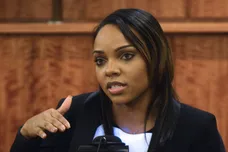 (Fall River, MA, 03/30/15) Aaron Hernandez trial continues at Bristol County Superior Court. Shayanna Jenkins, Hernandez's fiancee, took the witness stand. Monday, March 30, 2015. Staff photo by Ted Fitzgerald