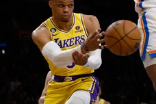 LeBron James #6 of the Los Angeles Lakers sets the All time scoring record.