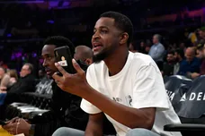 Celebrities At The Los Angeles Lakers Game