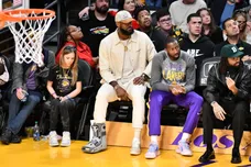 Celebrities At The Los Angeles Lakers Game