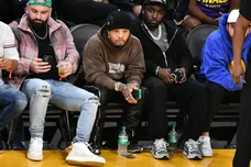 Celebrities At The Los Angeles Lakers Game