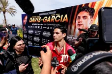 Lightweight boxer Ryan Garcia holds his media day event at a mansion in Beverly Hills as he prepares for his championship fight against Gervonta Davis.