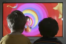 Children Watch Television At Home