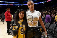 Celebrities At The Los Angeles Lakers Game