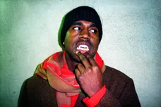 Kanye West showing off his teeth, London, UK 2004