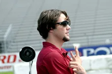 Brandon Holley of Ellegirl Races Bam Magera of Viva La Bam