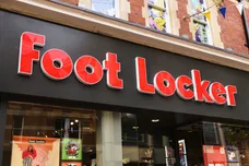 Foot Locker store sign on building exterior, store frontage