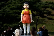 Squid Game Robot Doll Exhibited In Seoul