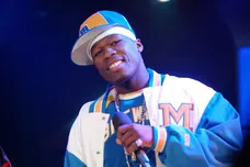Rapper 50 Cent performs on MTV's Direct Effect