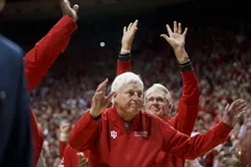 Welcome remarks from fans as NCAA basketball coach Bob