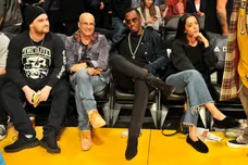 Celebrities At The Los Angeles Lakers Game