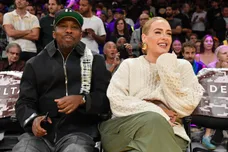 Celebrities At The Los Angeles Lakers Game