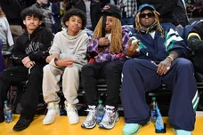 Celebrities At The Los Angeles Lakers Game
