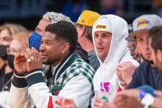 Celebrities attend the Los Angeles Lakers play the Golden State Warriors during the season opener