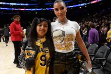 Celebrities At The Los Angeles Lakers Game