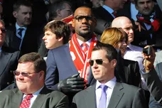 US basketball player Lebron James (C), a