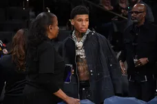 Celebrities At The Los Angeles Lakers Game