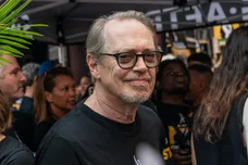 Steve Buscemi attends Rock the City for a Fair Contract: SAG