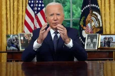 President Biden Addresses The Nation From The White House Oval Office
