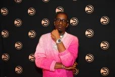 Celebrities Attend Philadelphia 76ers v Atlanta Hawks