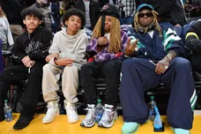 Celebrities At The Los Angeles Lakers Game