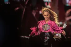 Beyonce performs during the Coachella Valley Music and Arts Festival at Empire Polo Club, April 21, 2019. Beyonce performs