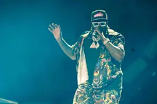 T-Pain performs onstage ahead of Pitbull at Talking Stick Resort Amphitheatre in Phoenix on Oct. 4, 2024.