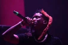 HotBoii performs during the Moneybagg Yo "A Gangsta's Pain" Birthday Edition concert at the Cannon Center for the Performing