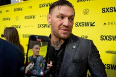 March 8, 2024; Austin TX; Conor McGregor speaks to press on the red carpet before the premiere of Roadhouse at the Paramount