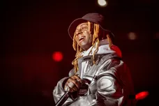 Rapper Lil Wayne performs at Wells Fargo Arena, Thursday, April 11, 2024 in Des Moines, Iowa.