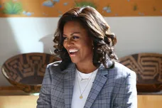 Michelle Obama makes a surprise visit with Gila River Indian Community students at the Huhugam Heritage Center on Feb. 12, 2019