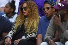 Apr 30, 2017; Los Angeles, CA, USA; American recording artist Beyonce and Jay Z attend game seven of the first round of the 2017