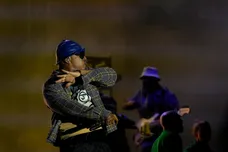 Hip-hop icon LL Cool J commands the stage during the final night of the Cincinnati Music Festival at Paycor Stadium on Saturday,