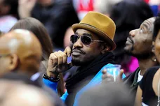 December 18, 2012; Washington, D.C., USA; Recording artist Andre 3000 watches the game between the Atlanta Hawks and the