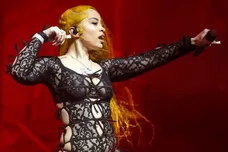 Ice Spice performs in the Mojave tent at the Coachella Valley Music and Arts Festival in Indio, Calif., April 13, 2024.