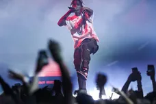 Travis Scott performs on his Astroworld Tour at Banker's Life Fieldhouse in Indianapolis on Wednesday, Feb. 20, 2018.Travis