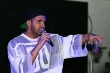 Feb 1, 2014; New  York, NY, USA; Recording artist/rapper Drake performs during the Revolt Party at the Time Warner Cable