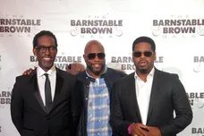 May 4, 2018; Louisville, KY, USA; Boyz II Men pose for a photo on the Barnstable Brown Derby Eve Gala red carpet.  Mandatory
