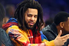 Feb 17, 2019; Charlotte, NC, USA; Recording artist J Cole during the 2019 NBA All-Star Game at Spectrum Center. Mandatory