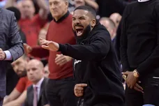 May 25, 2019; Toronto, Ontario, CAN;   Recording artist Drake reacts to a play in the second half of game six of the Eastern