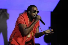 February 20, 2011; Los Angeles, CA, USA; Kanye West performs during the half time show at the 2011 NBA All Star game at Staples