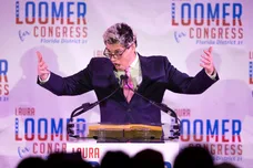 Milo Yiannopoulos hosts live stream of Republican congressional candidate Laura Loomer's win at the airport Hilton in West Palm