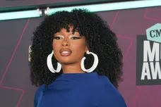 Megan Thee Stallion arrives for the CMT Awards at the Moody Center on Sunday, April 2, 2023, in Austin, Texas.