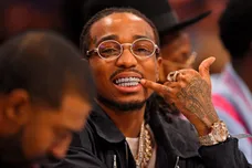 Feb 16, 2019; Charlotte, NC, USA; Recording art Quavo of the Migos during the Skills Challenge during the NBA All-Star Saturday