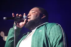 Rod Wave performs at a sold-out Fiserv Forum in Milwaukee on Saturday, Oct. 22, 2023.