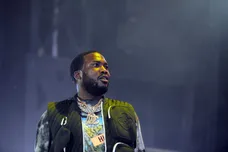June 2, 2019; East Rutherford, NJ, USA; Meek Mill performs during Hot 97's Summer Jam concert at MetLife Stadium on Sunday, June