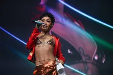 Coi Leray performs in the Mojave tent during the second weekend of the Coachella Valley Music and Arts Festival in Indio,